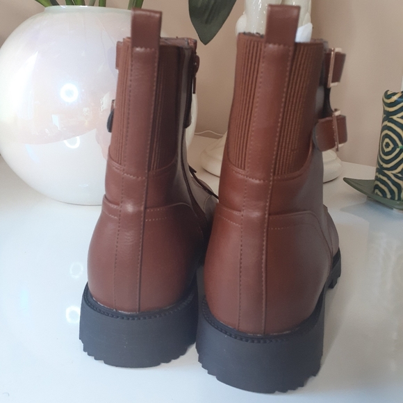 Brown Combat Boots - Picture 4 of 6